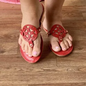 Red Designer Sandals