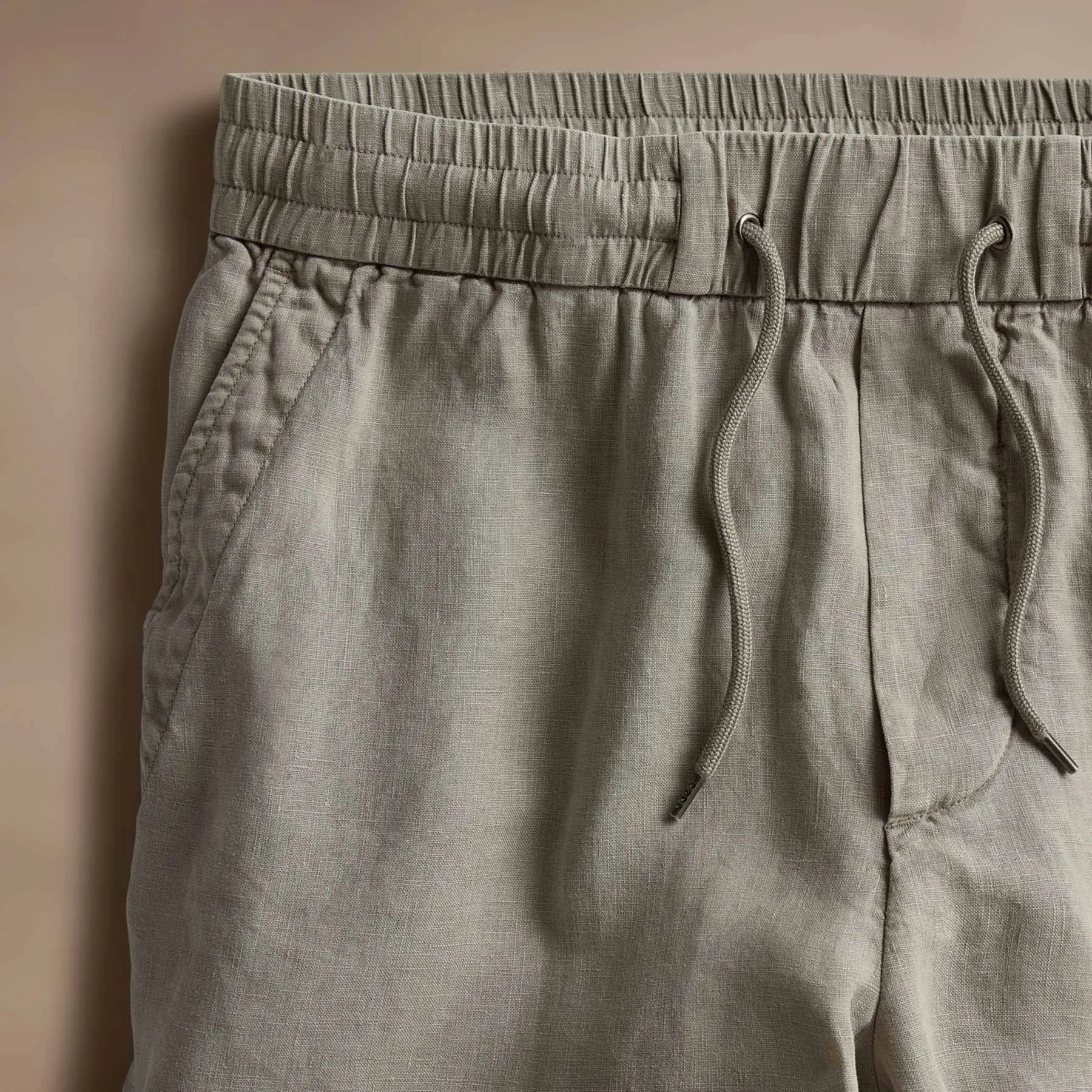 Relaxed Fit Linen Short - Mineral Pigment