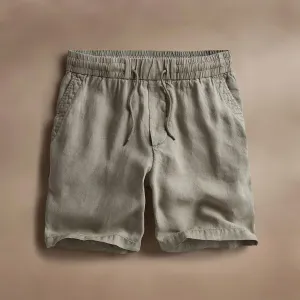 Relaxed Fit Linen Short - Mineral Pigment