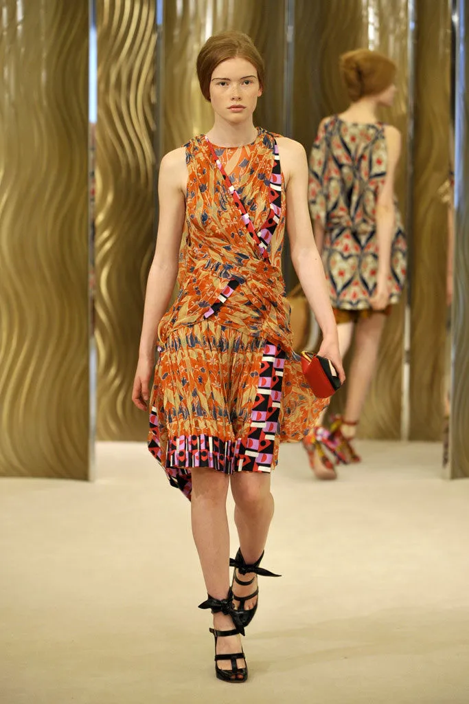 Resort 2010 Collection Pretty Printed Prada Cotton Dress