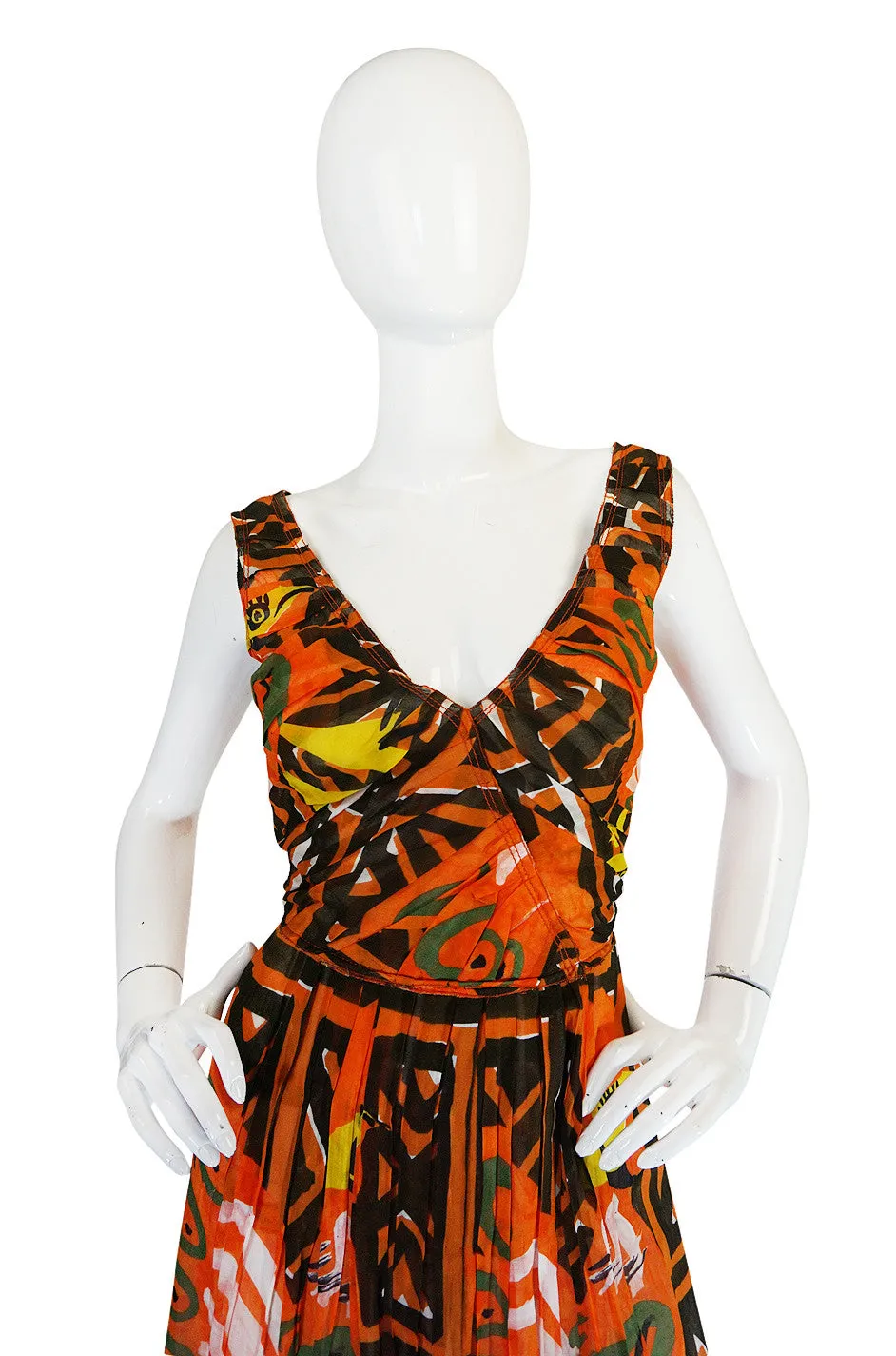 Resort 2010 Collection Pretty Printed Prada Cotton Dress