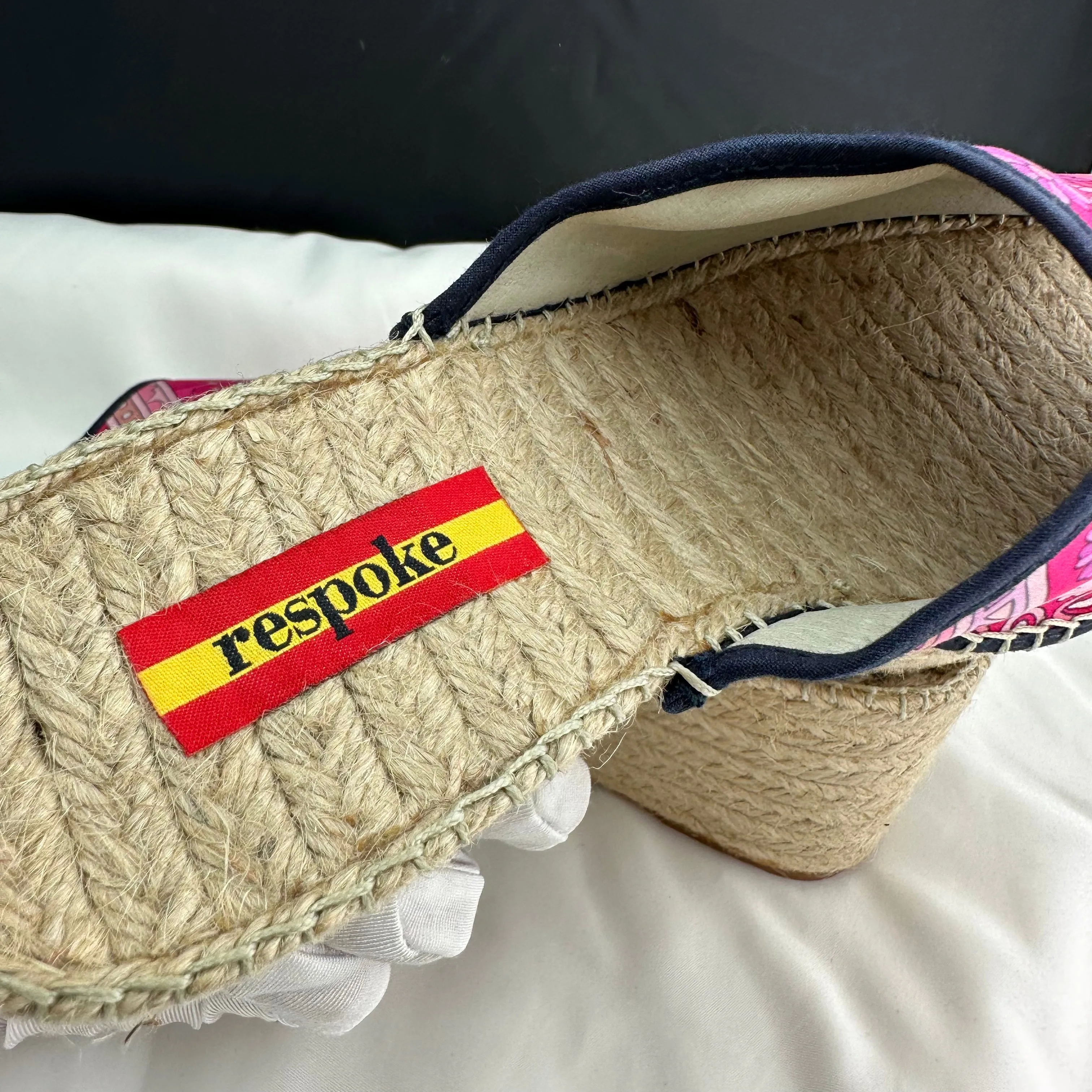 Respoke Printed Wedge Heel Espadrille Sandals ISABEL FUSCHIA