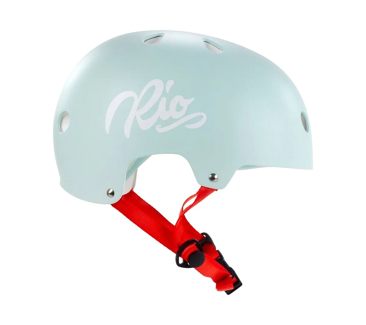 Rio Roller Script Skate Helmet - Matt Teal