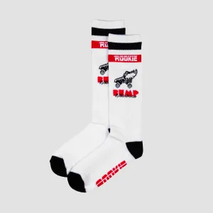Rookie X BUMP 16'' Mid Calf Socks White/Red - Womens