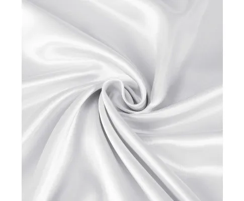 Royal Comfort Satin Sheet Set 3 Piece Fitted Flat Sheet Pillowcases - White