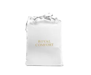 Royal Comfort Satin Sheet Set 3 Piece Fitted Flat Sheet Pillowcases - White