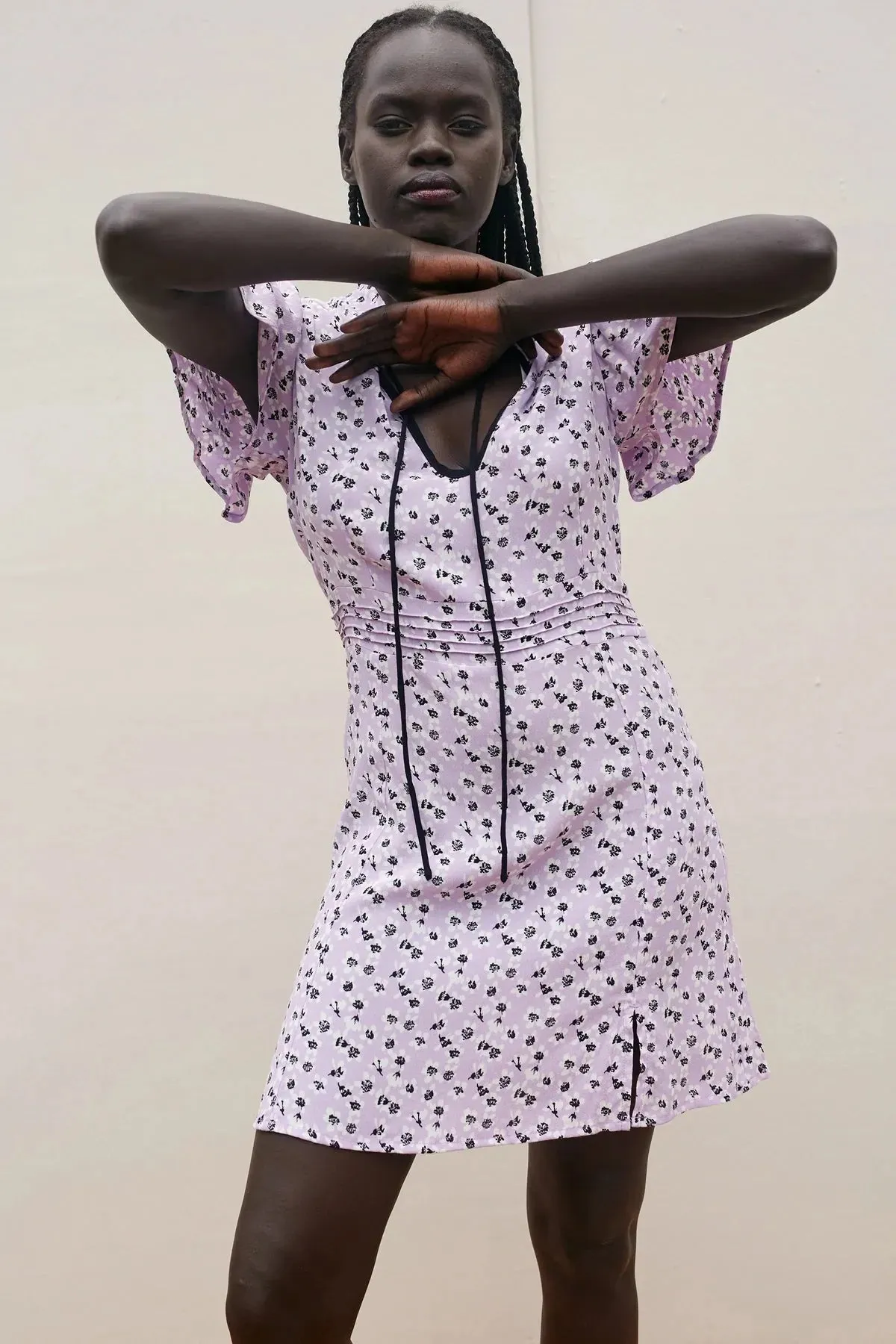 RUE STIIC BELLE MINI DRESS - HELLO SWEET PEA FLORAL