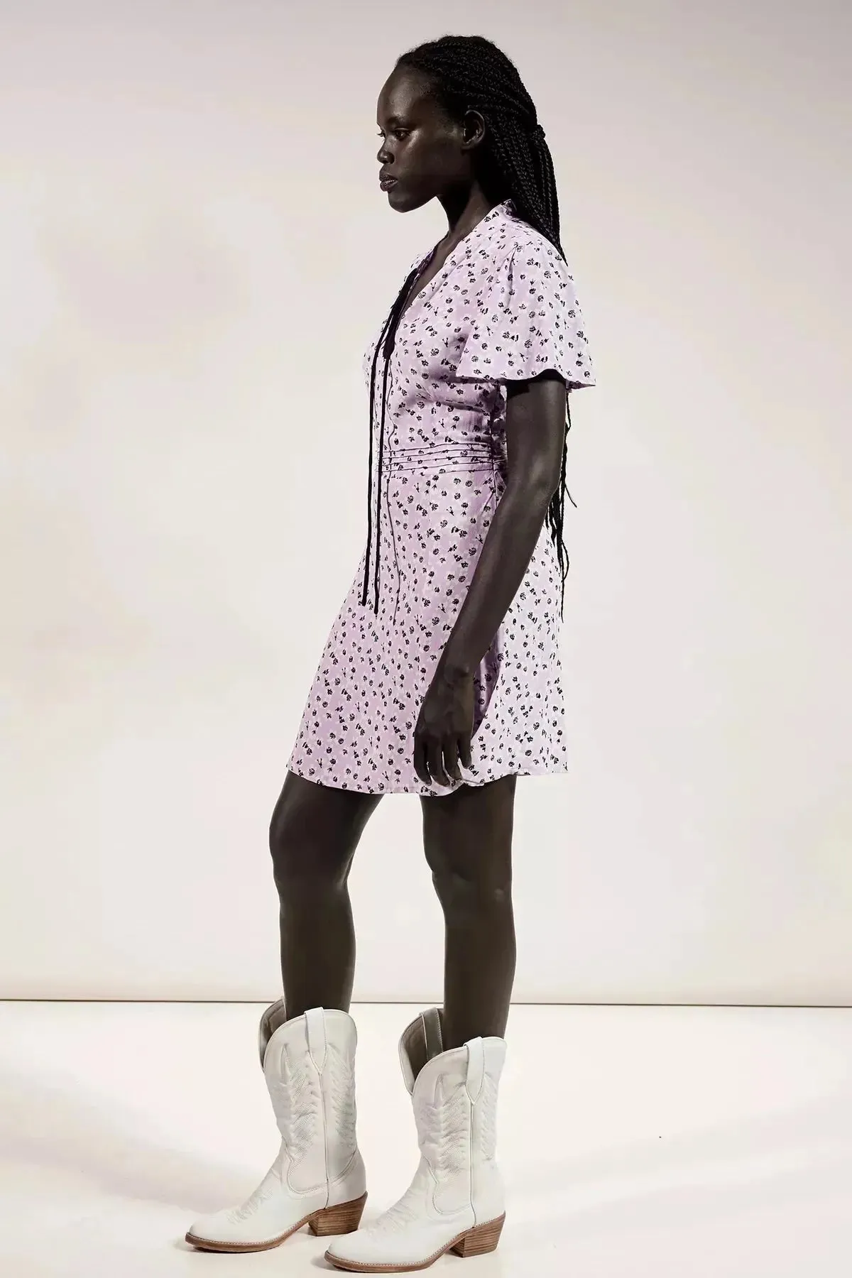 RUE STIIC BELLE MINI DRESS - HELLO SWEET PEA FLORAL