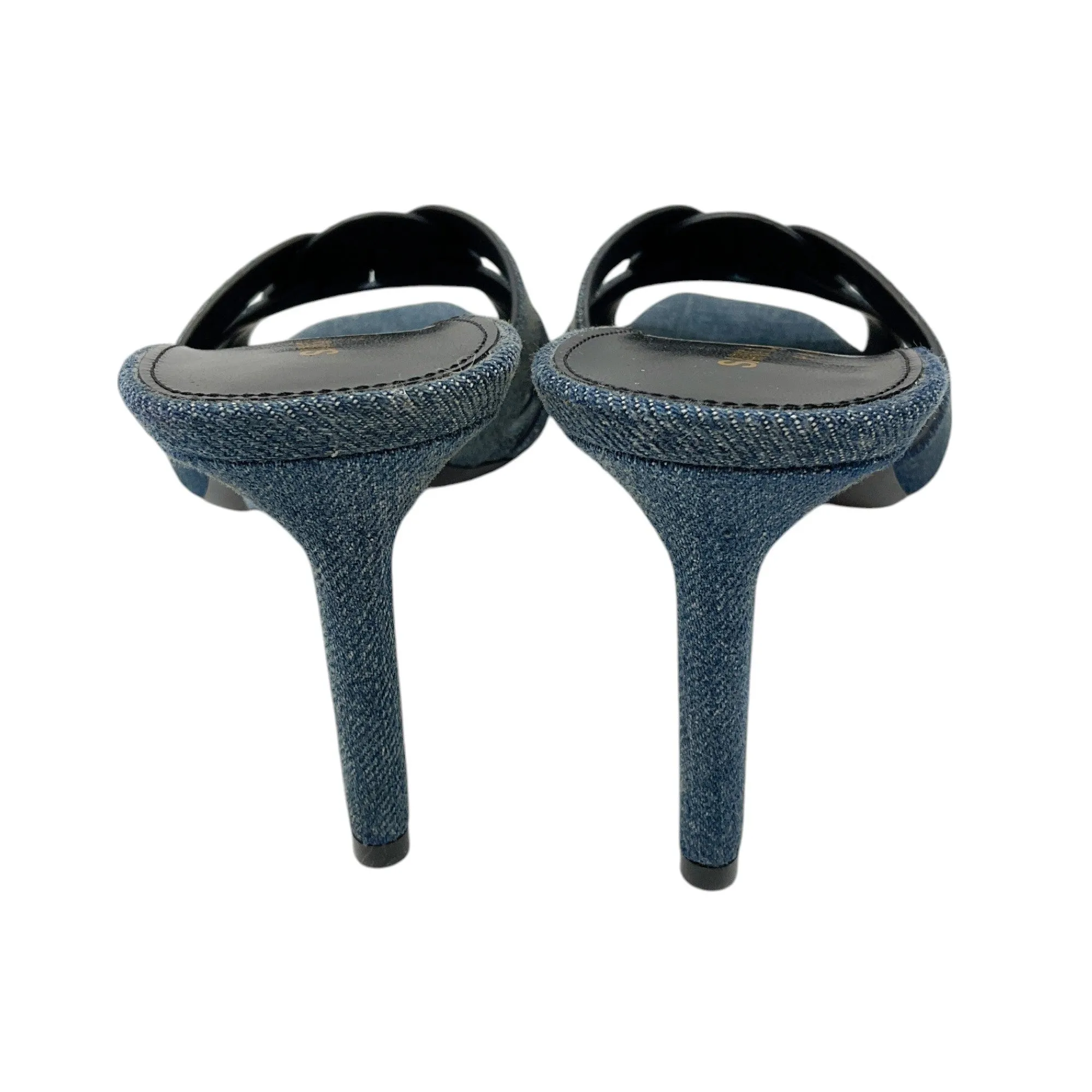 Saint Laurent Blue Denim Tribute Sandal