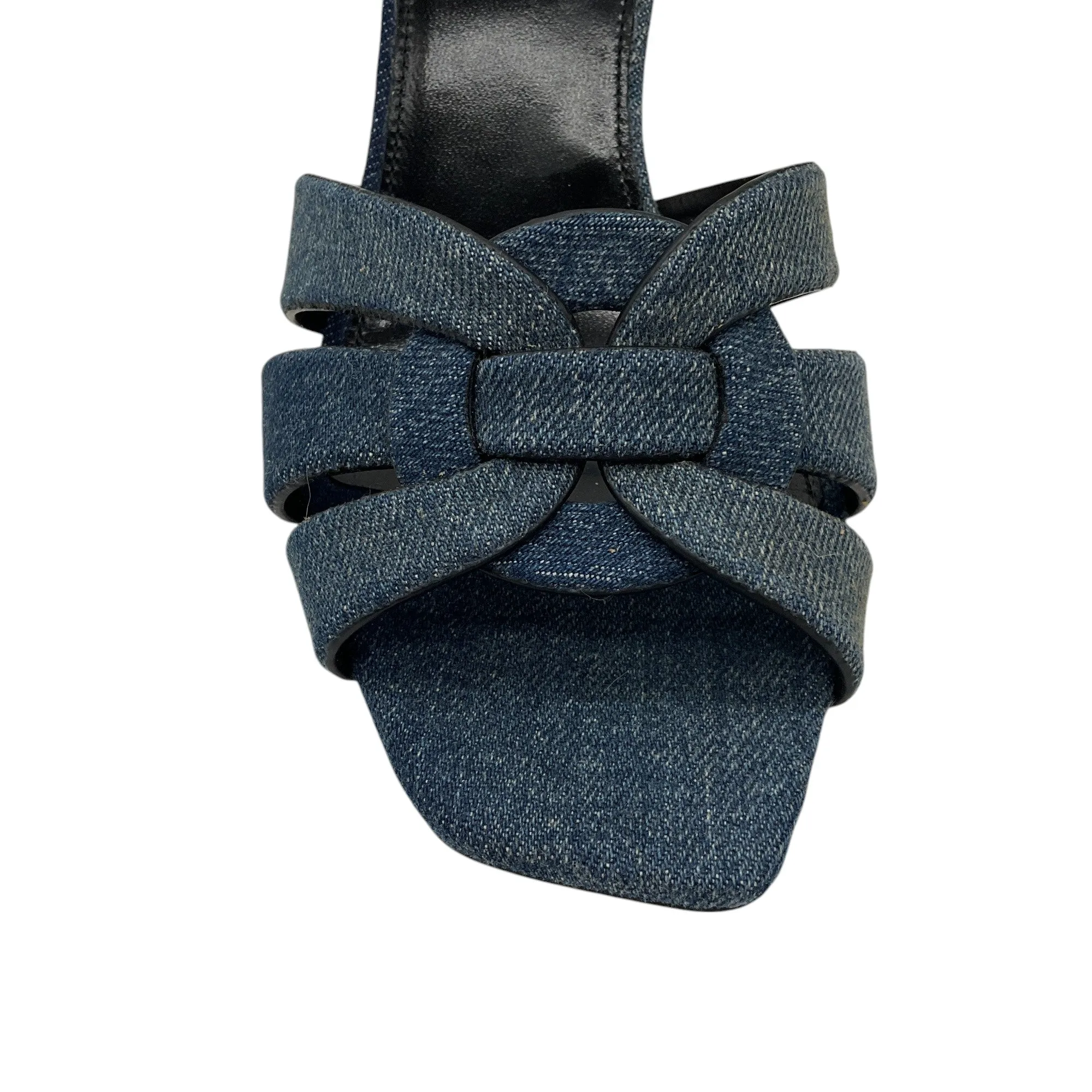 Saint Laurent Blue Denim Tribute Sandal