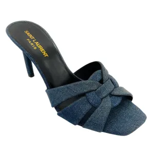 Saint Laurent Blue Denim Tribute Sandal