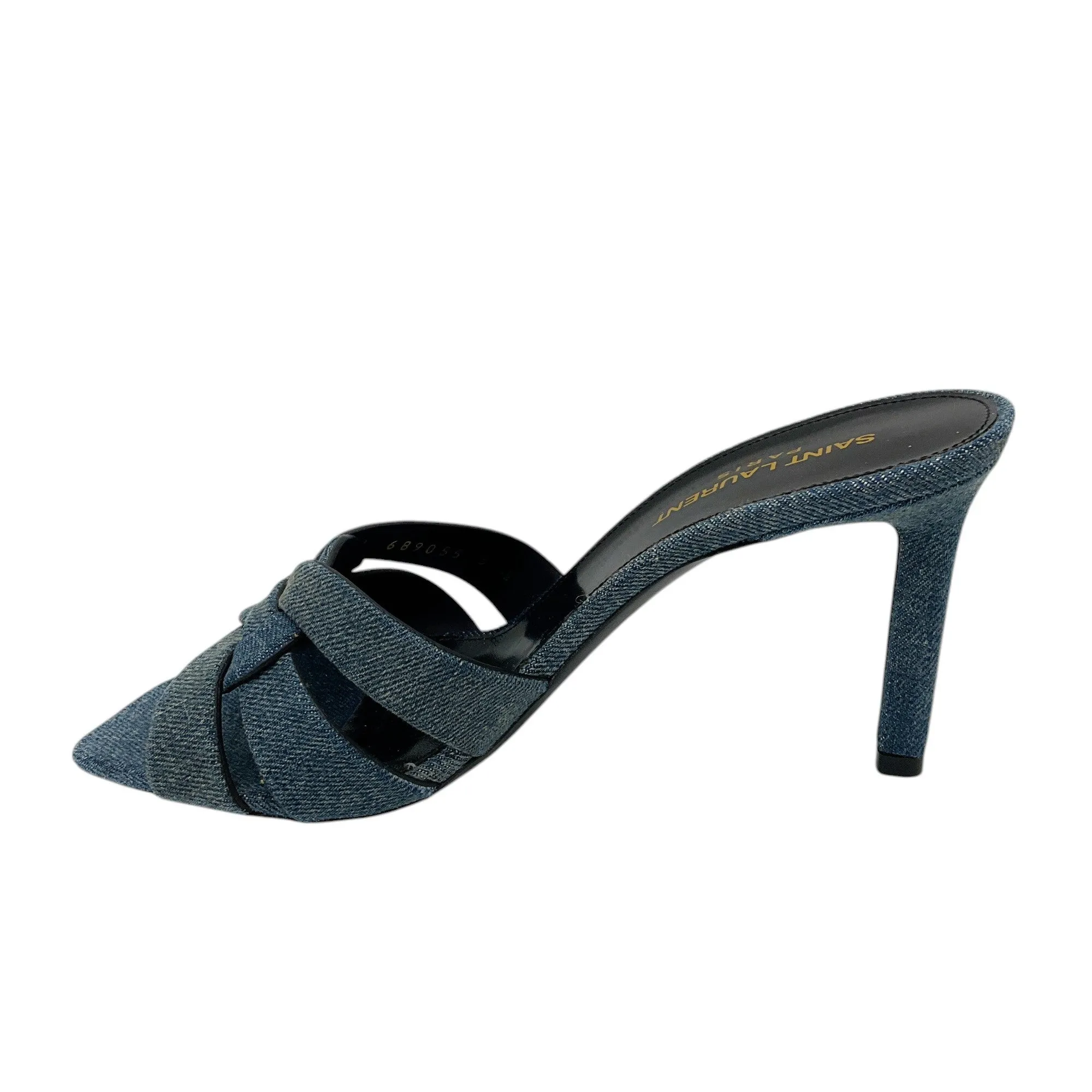 Saint Laurent Blue Denim Tribute Sandal