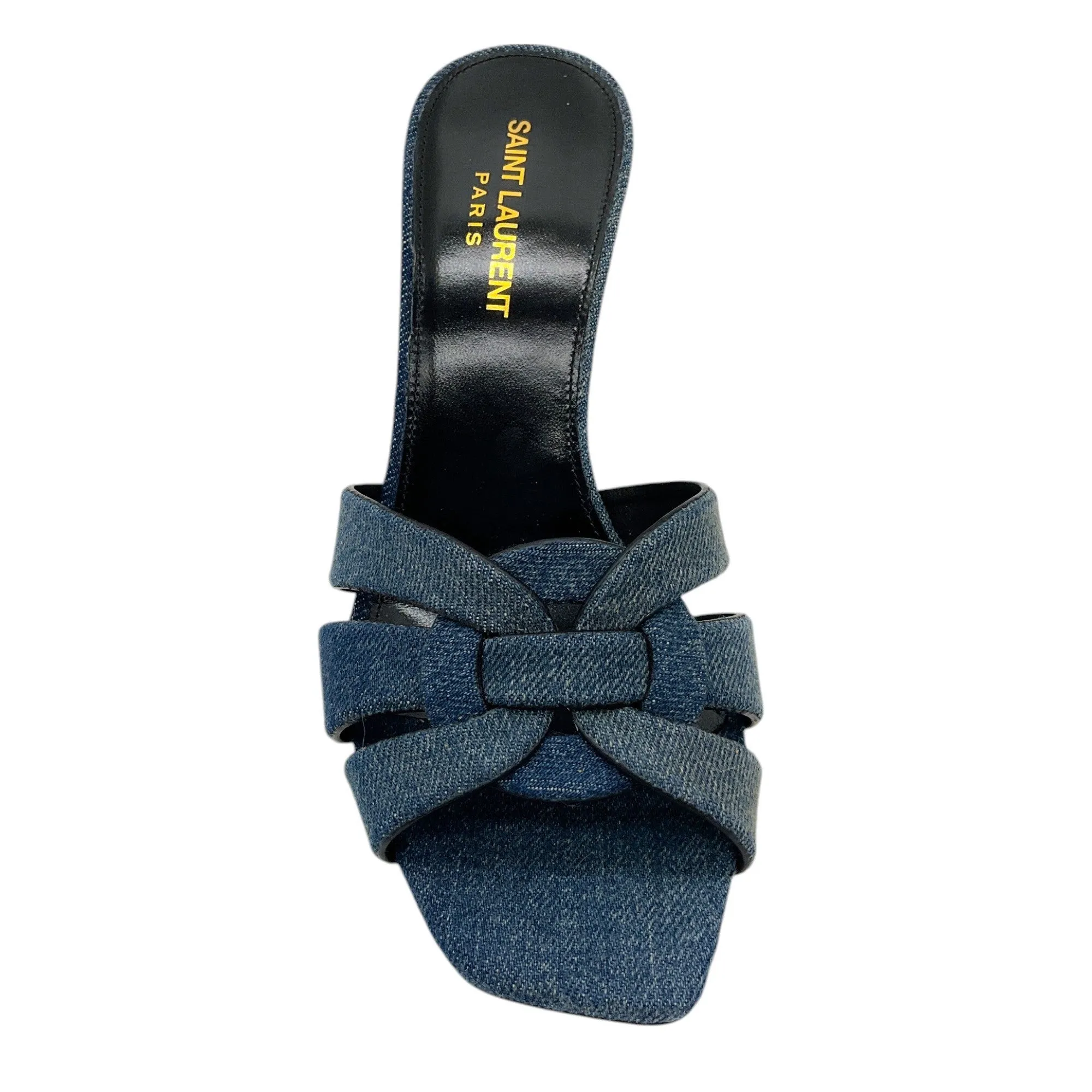 Saint Laurent Blue Denim Tribute Sandal