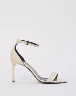 Saint Laurent White Patent Leather Amber Sandals - 38
