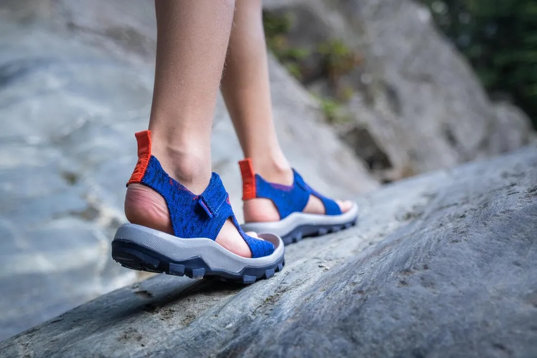 Sandales de randonnée MH120 bleue foncé  - enfant - 28 AU 39