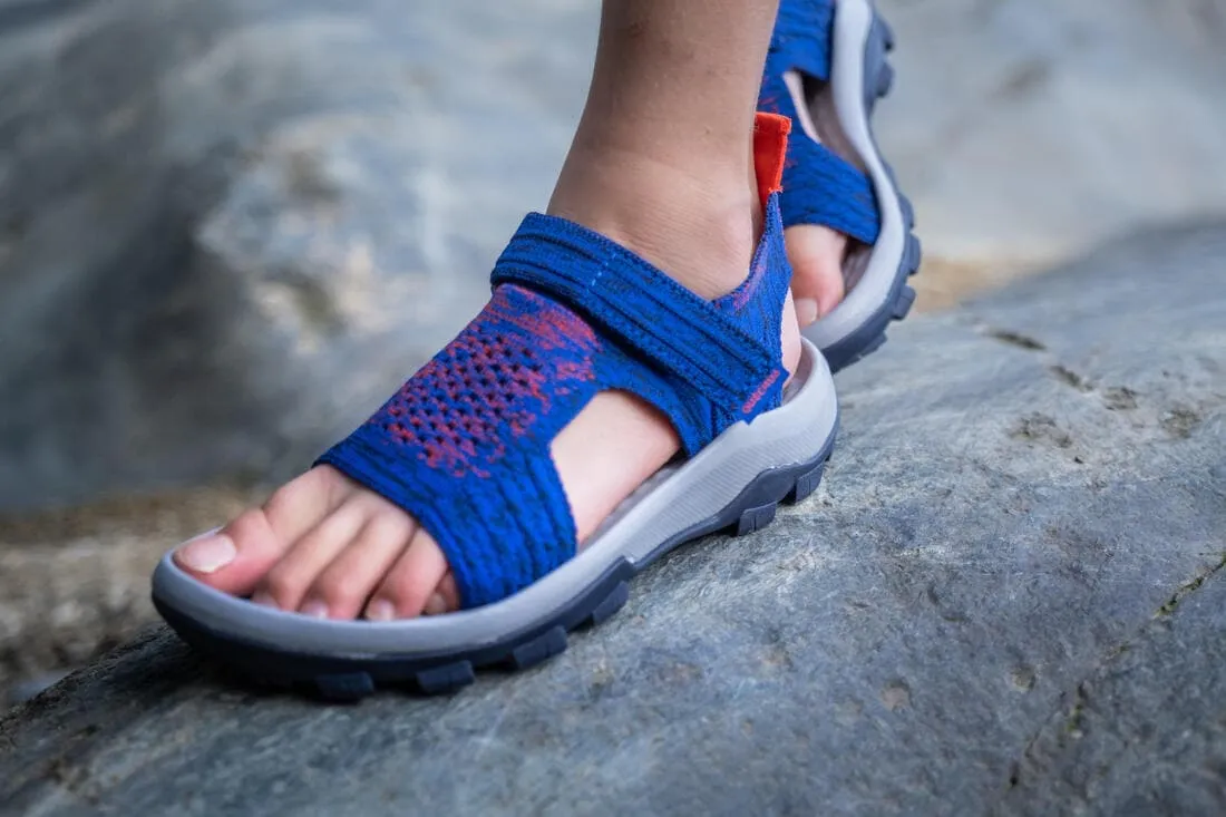 Sandales de randonnée MH120 bleue foncé  - enfant - 28 AU 39