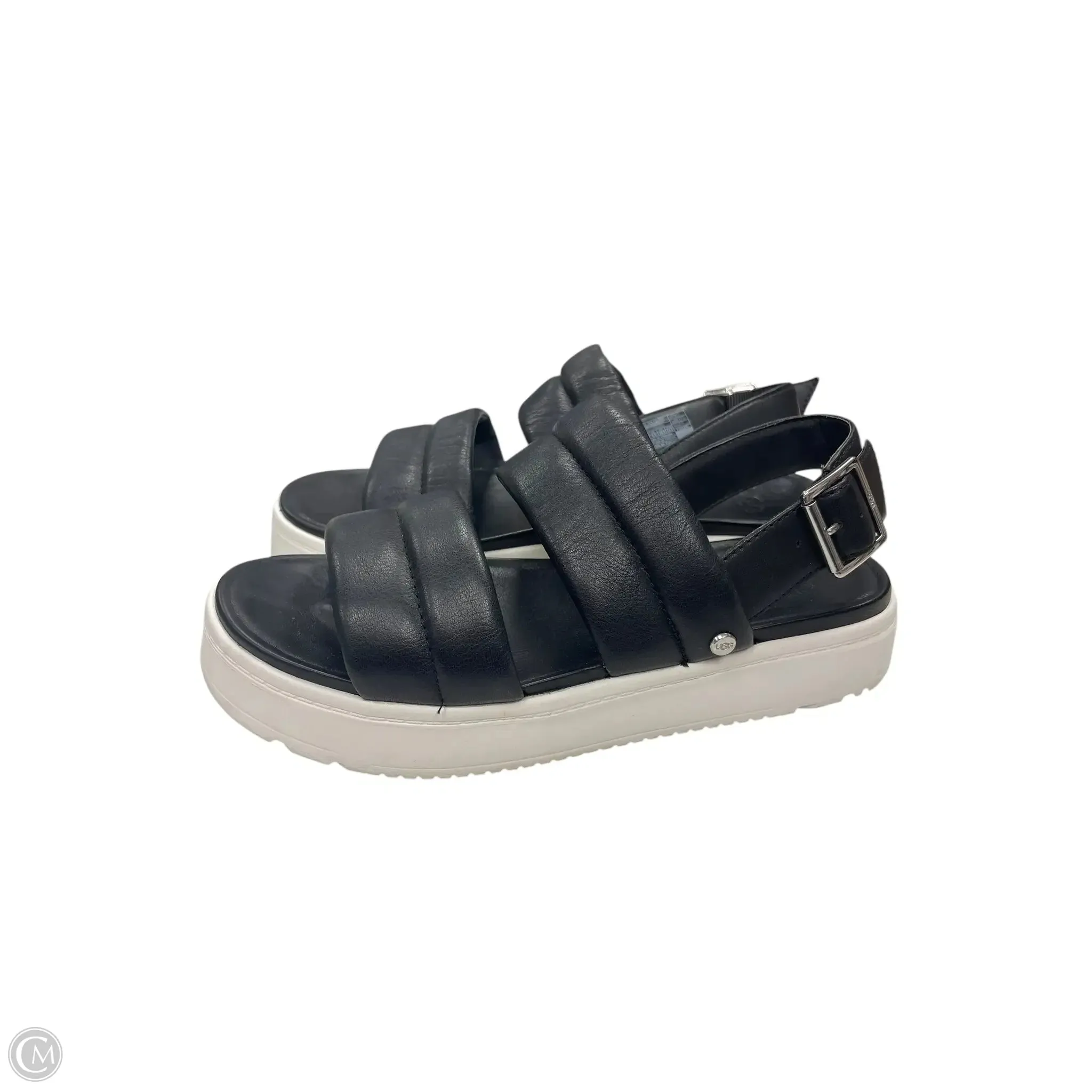 Sandals Designer By Ugg In Black, Size: 7.5