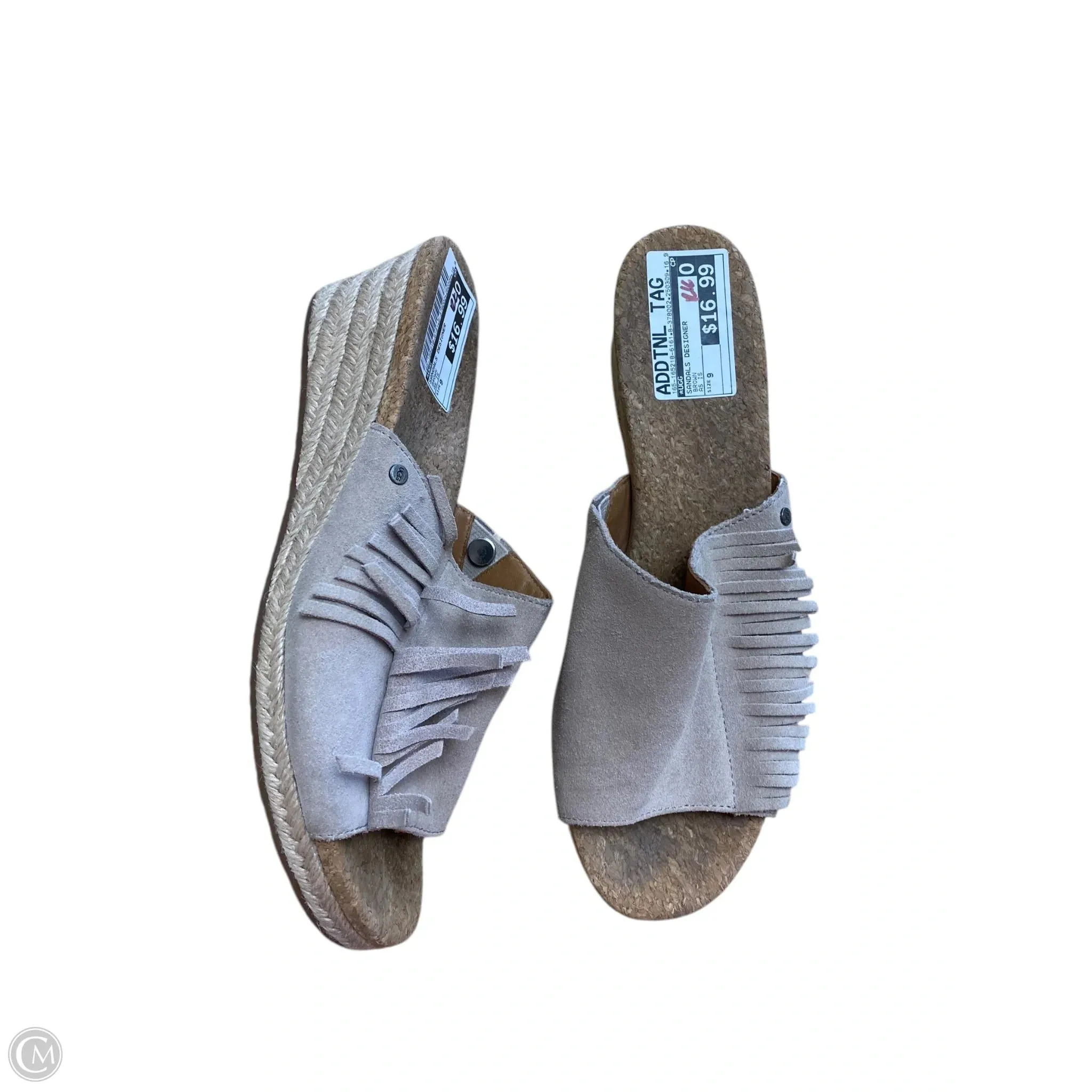 Sandals Designer By Ugg In Brown, Size: 9