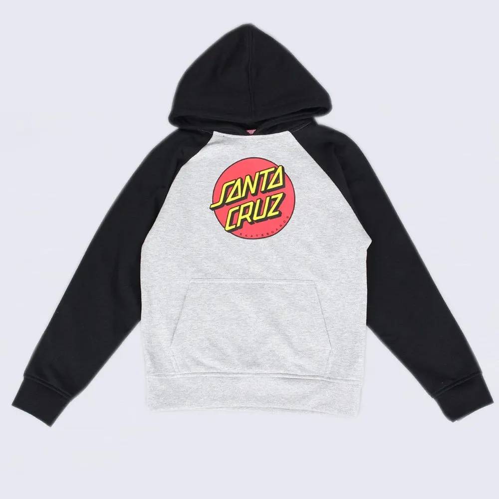 Santa Cruz Youth Classic Dot Raglan Hoodie