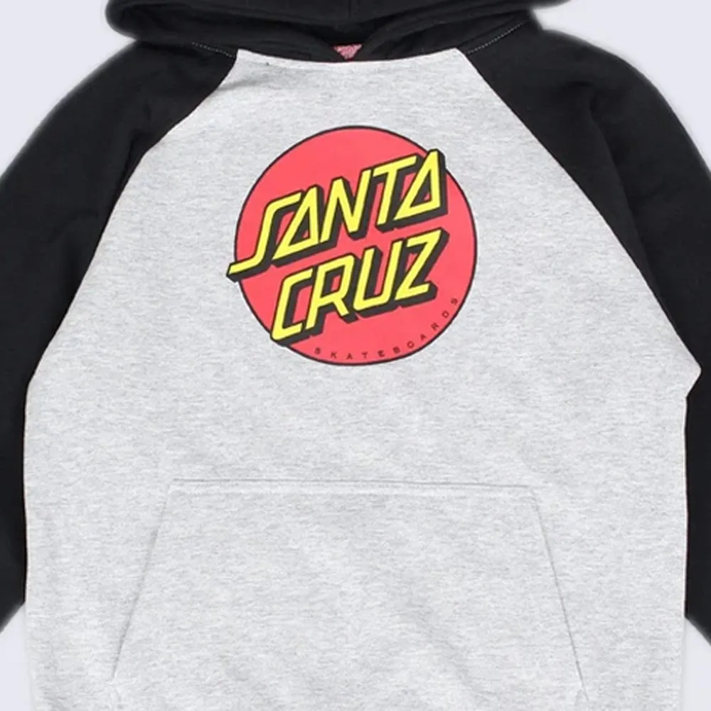 Santa Cruz Youth Classic Dot Raglan Hoodie
