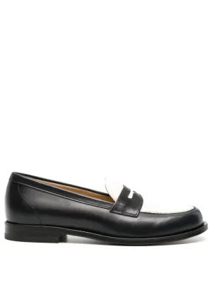 Scarosso two-tone leather loafers
