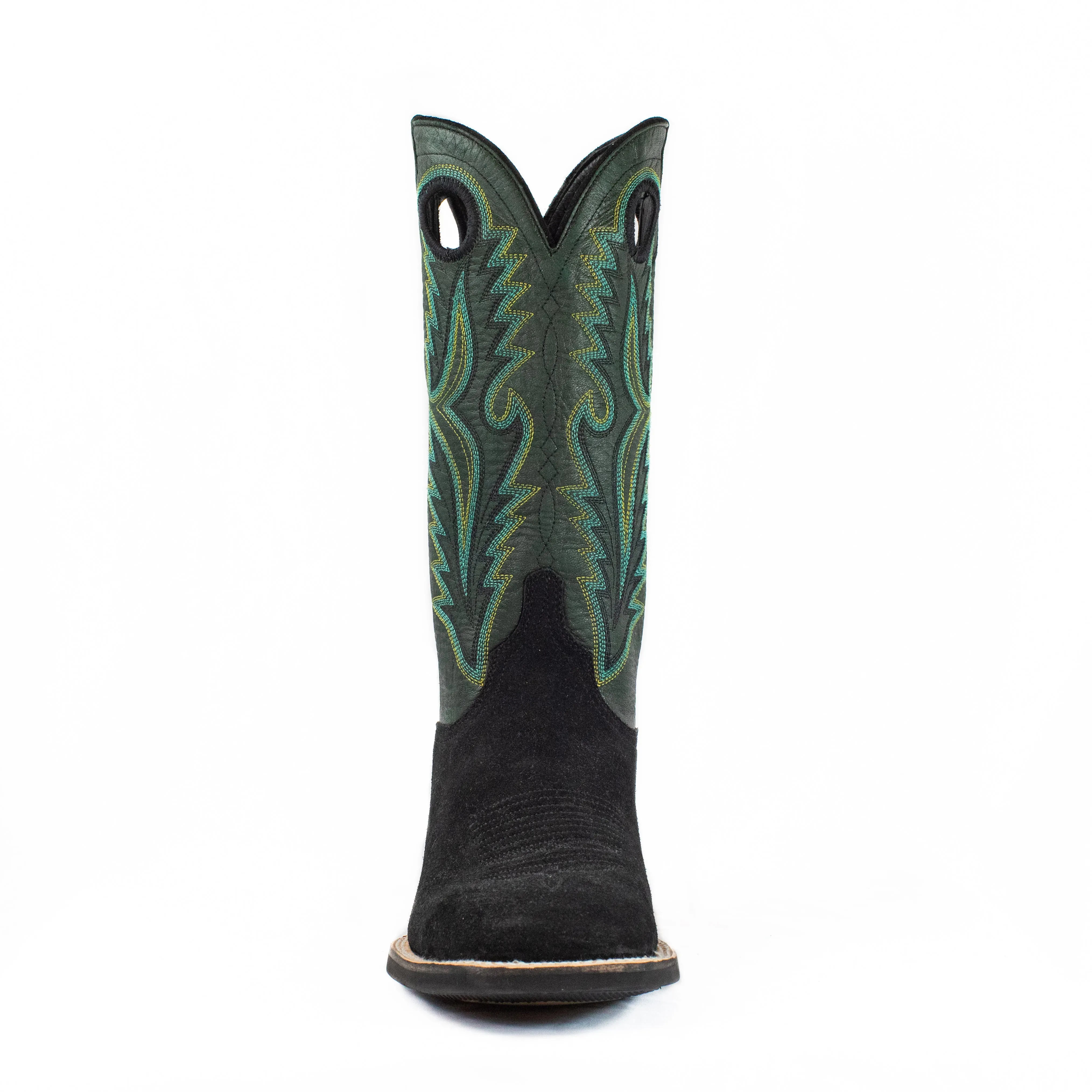 Shane - Square Toe - Black & Green