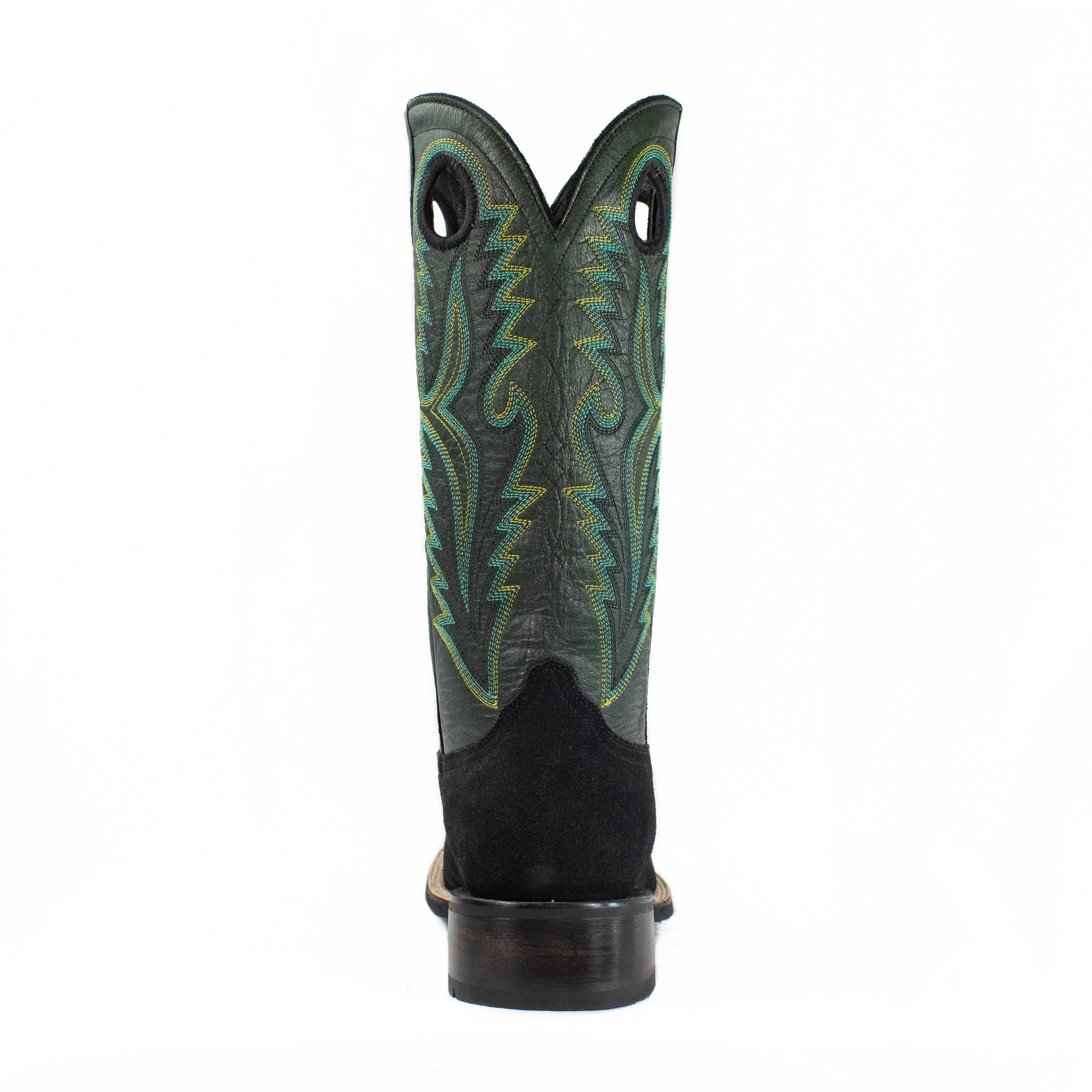 Shane - Square Toe - Black & Green