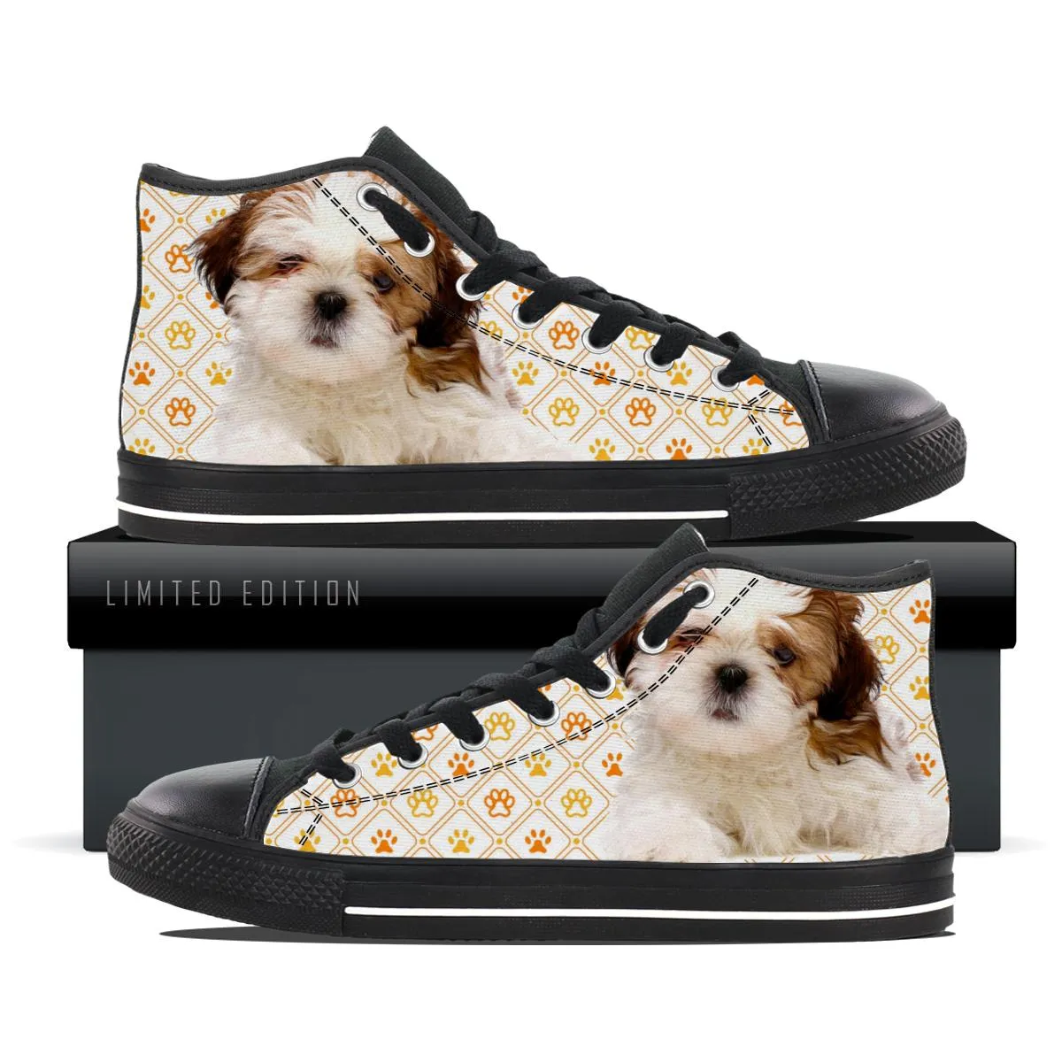 Shih Tzu Kids Canvas Shoes