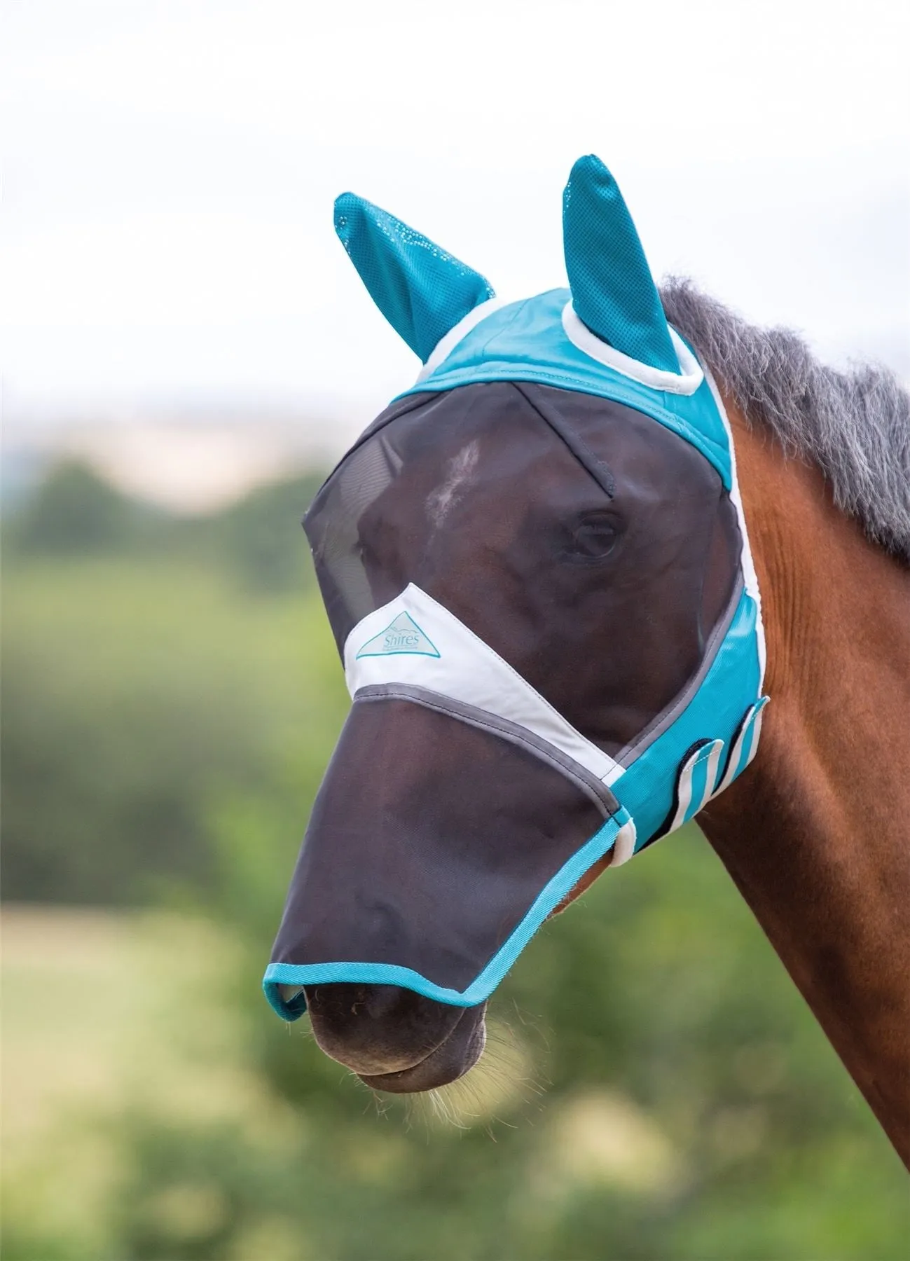 Shires Fine Mesh Fly Mask with Ears & Nose