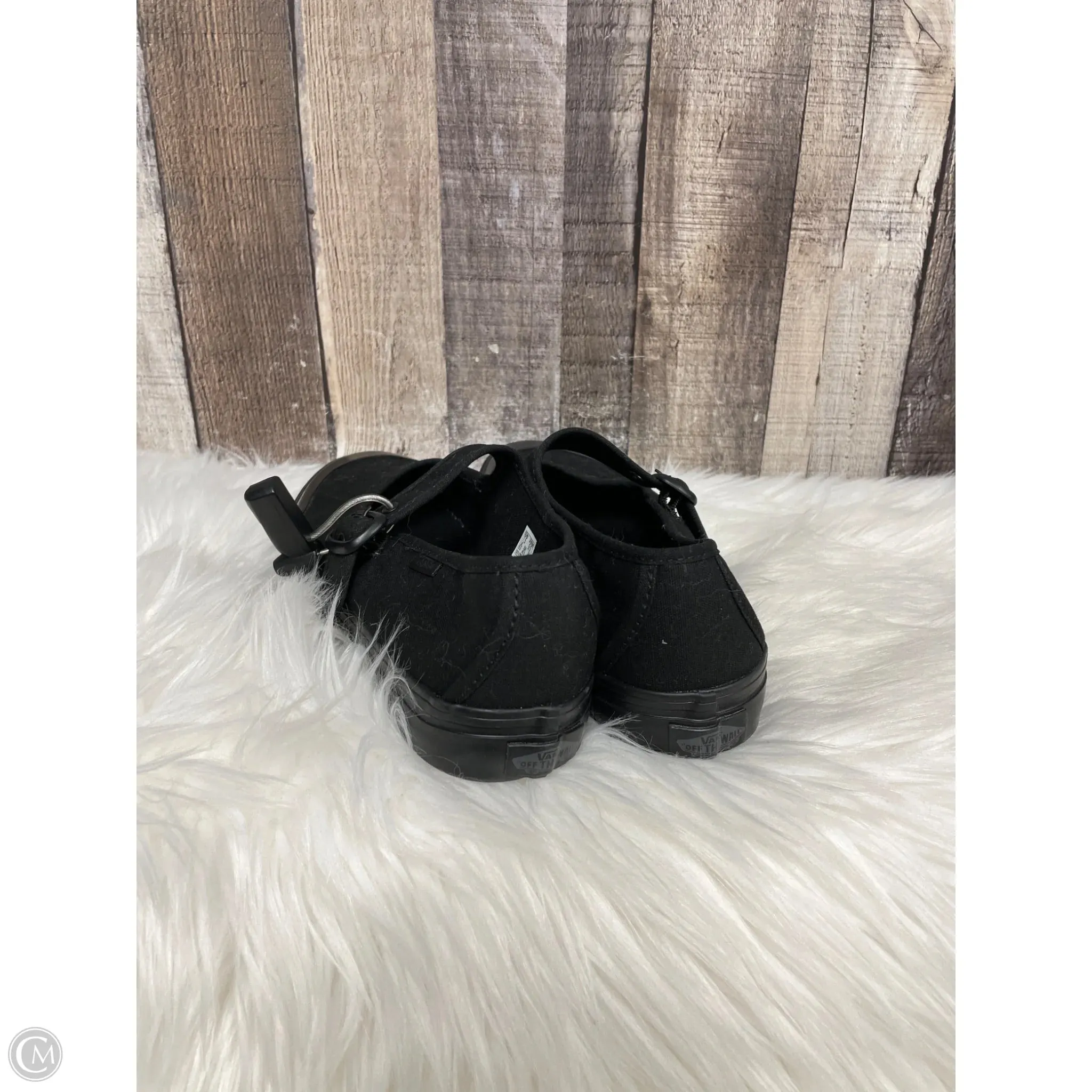 Shoes Flats By Vans In Black, Size: 9