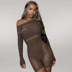 SHORT MESH ROMPER