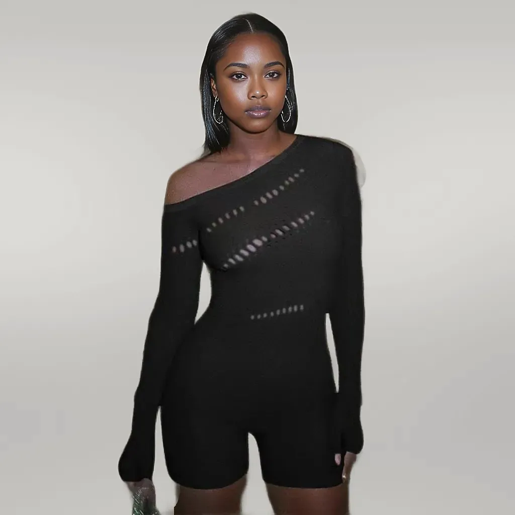 SHORT MESH ROMPER