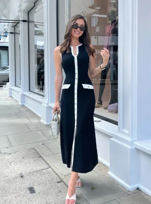 Sleeveless Button-Down Midi Dress