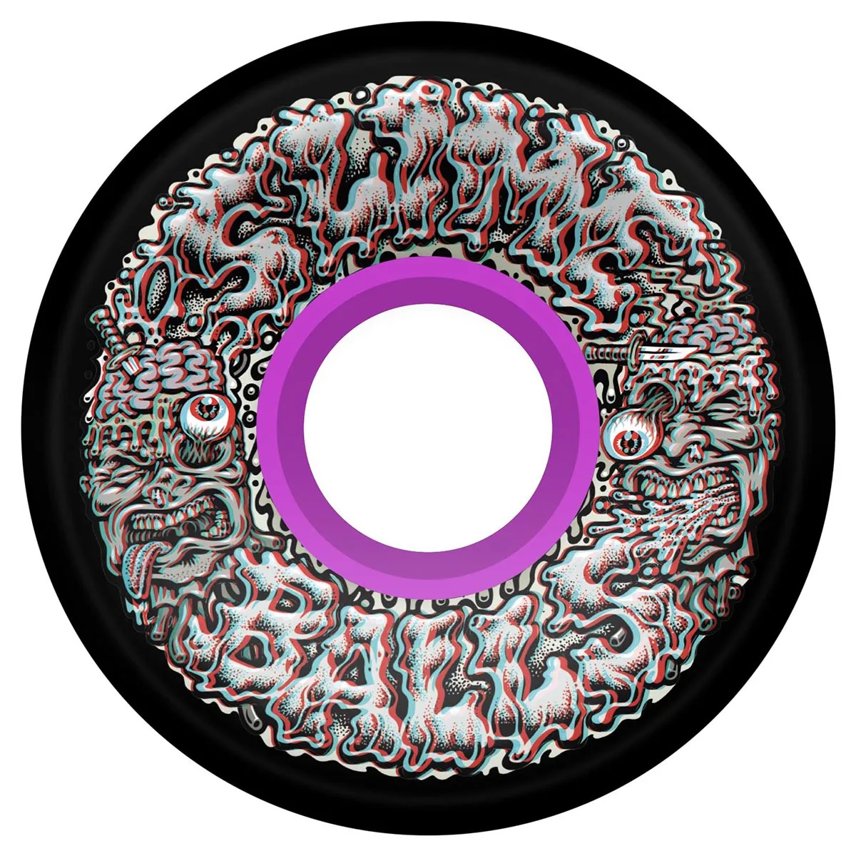 Slime Balls - Brain Busters 3D OG Slime Black 54.5MM 78A Skateboard Wheels