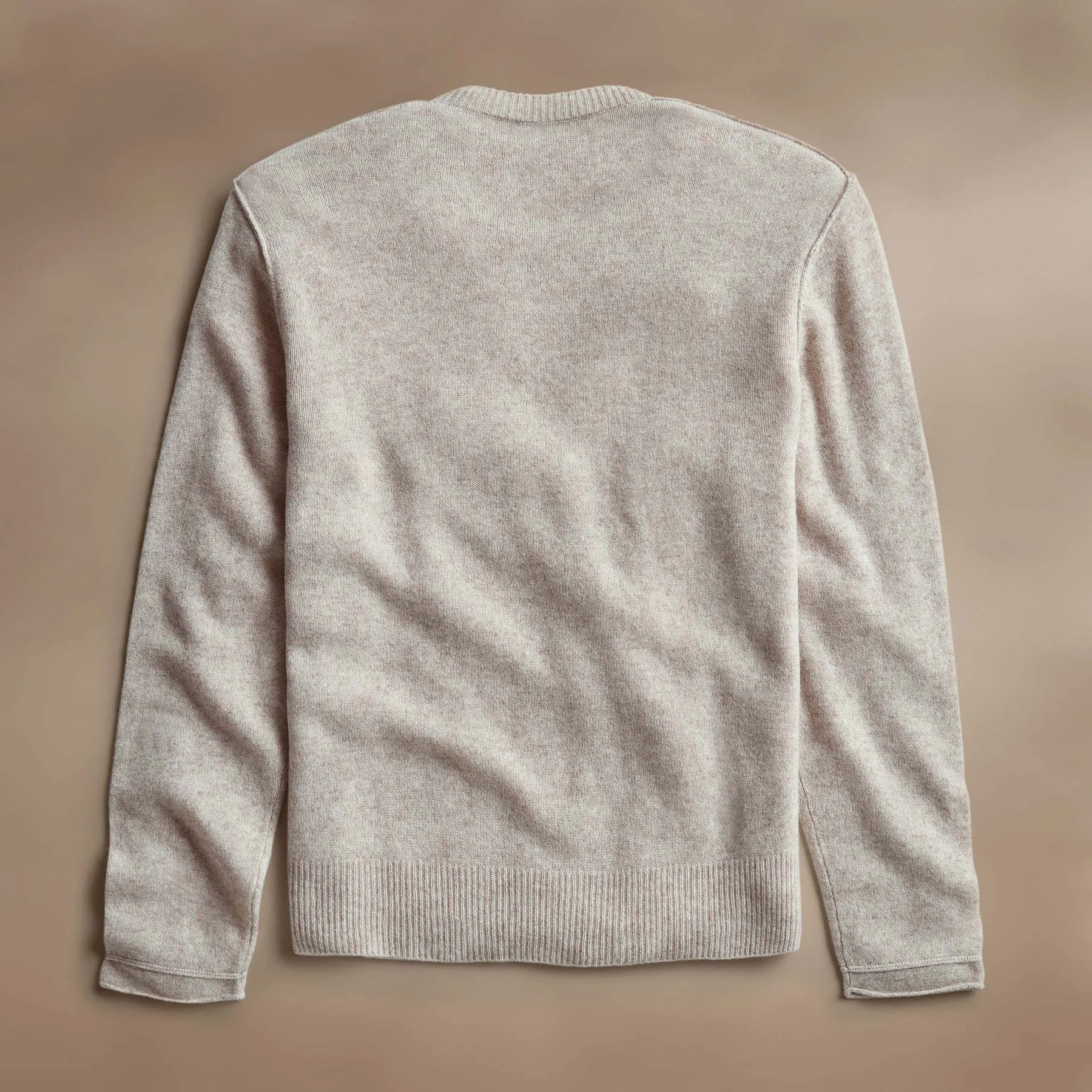 Soft Featherweight Cashmere Crew - Light Beige