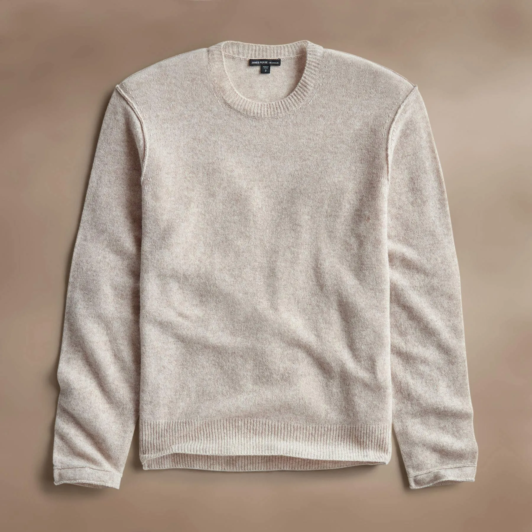 Soft Featherweight Cashmere Crew - Light Beige