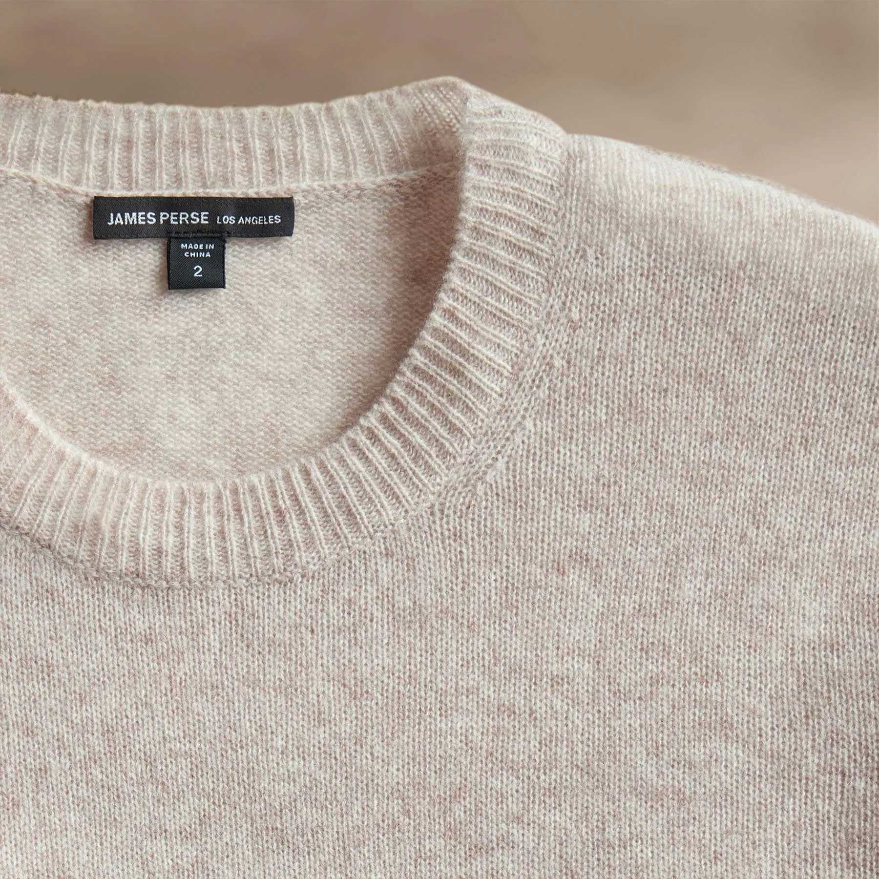 Soft Featherweight Cashmere Crew - Light Beige