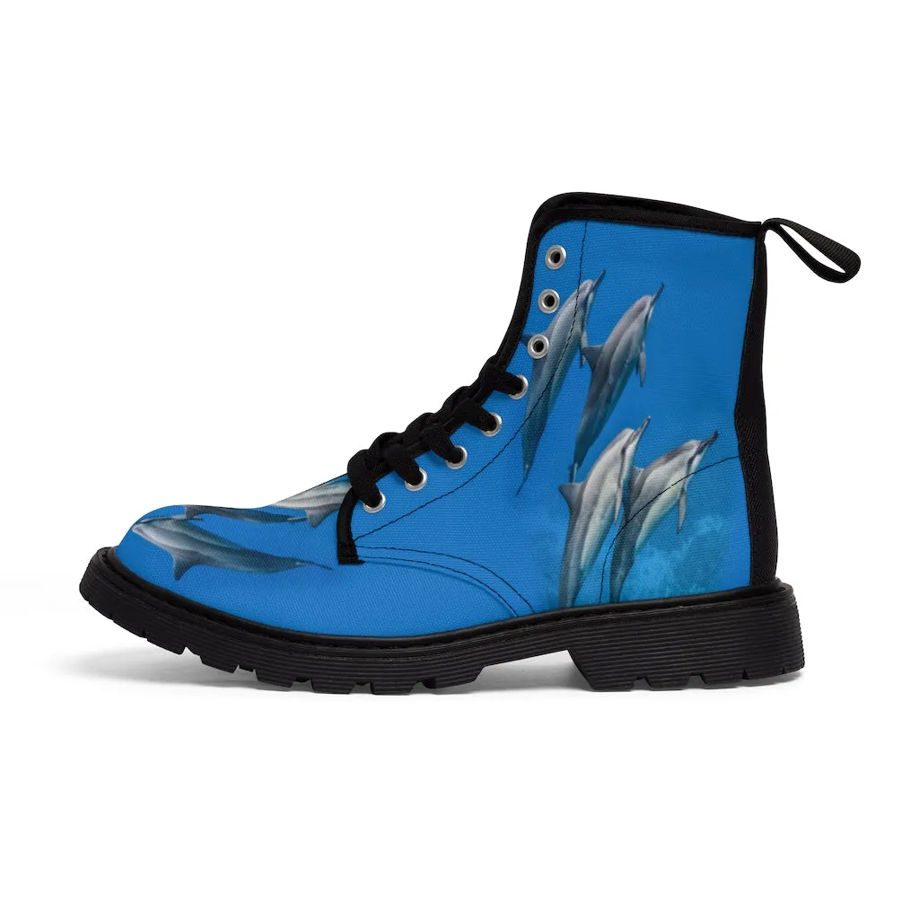 Spinner Dolphins Men's Canvas Boots