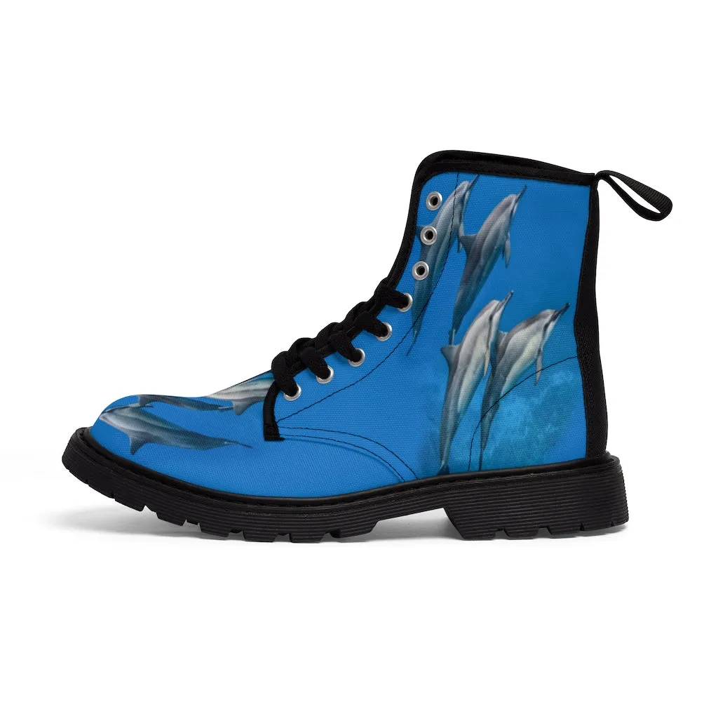Spinner Dolphins Men's Canvas Boots