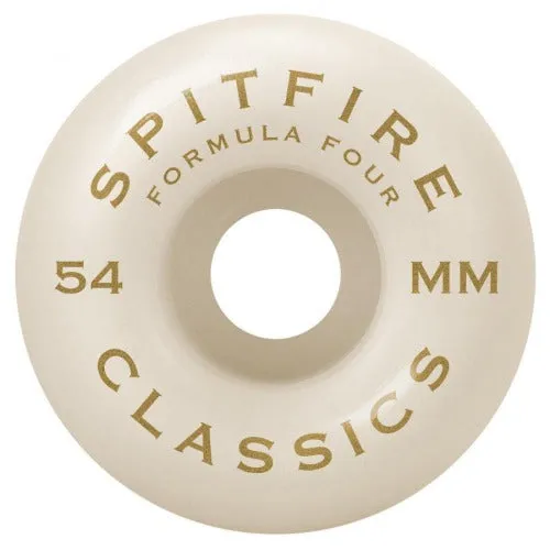 Spitfire Formula Four Classic Skateboard Wheels (Silver) 101DU 54mm