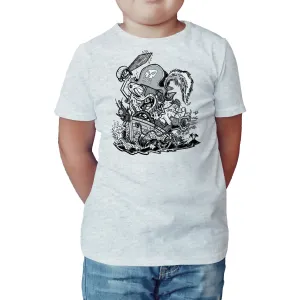SpongeBob SquarePants Comic Pirate Official Kid's T-Shirt (Heather Grey)