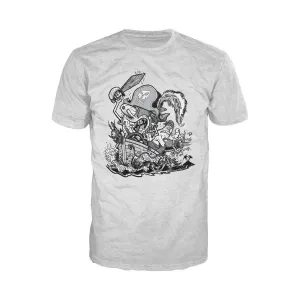 SpongeBob SquarePants Comic Pirate Official Men's T-Shirt (Heather Grey)