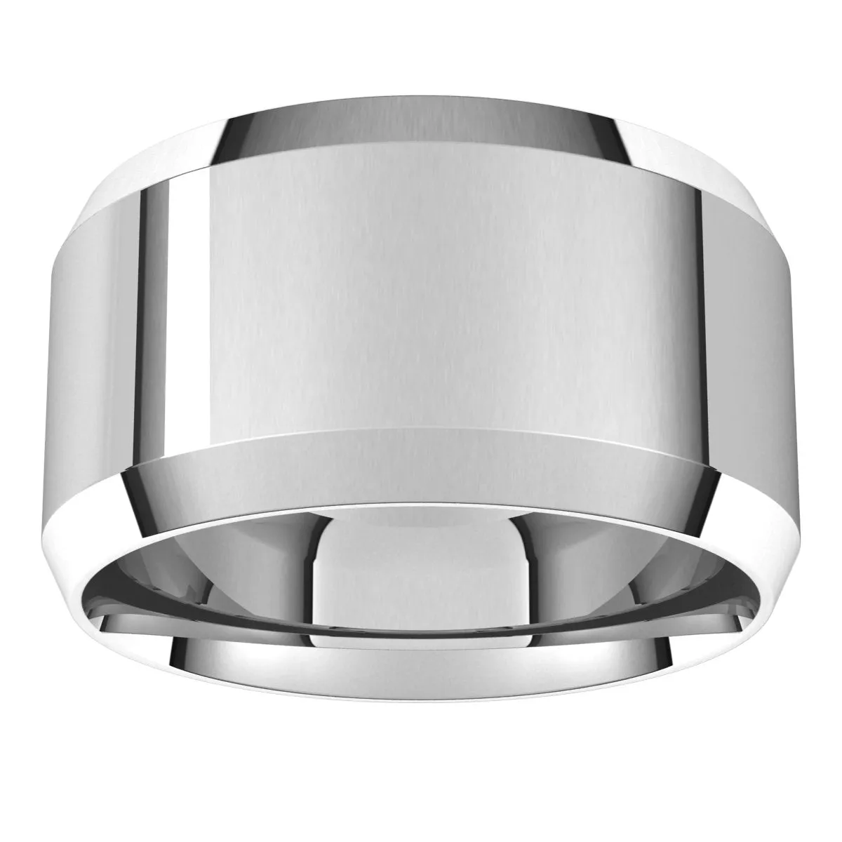 Sterling Silver 11 mm Beveled Edge Comfort Fit Light Band
