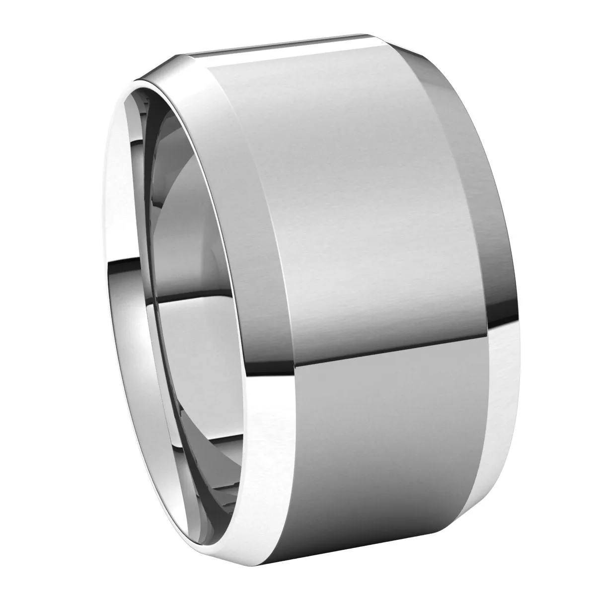 Sterling Silver 11 mm Beveled Edge Comfort Fit Light Band