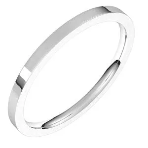 Sterling Silver 1.5 mm Flat Comfort Fit Light Band Size 7