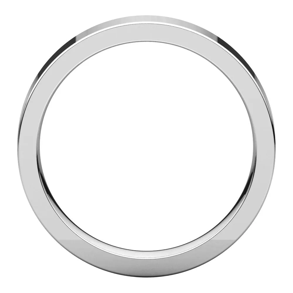 Sterling Silver 4mm Flat Comfort Fit Band, Size 14