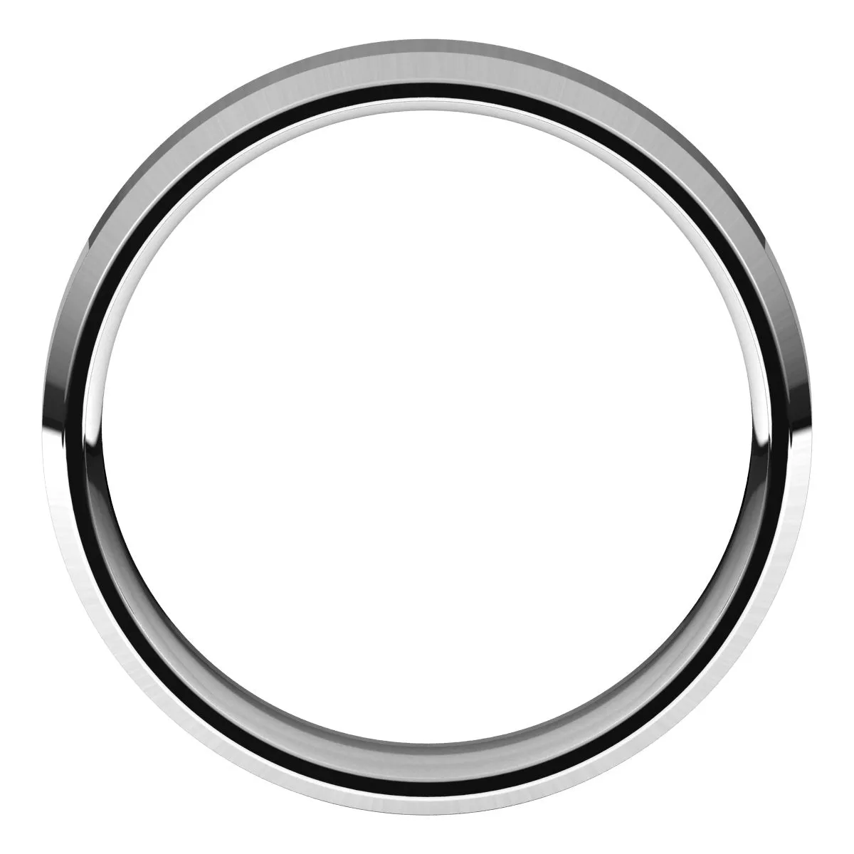Sterling Silver 5 mm Beveled Edge Comfort Fit Light Band