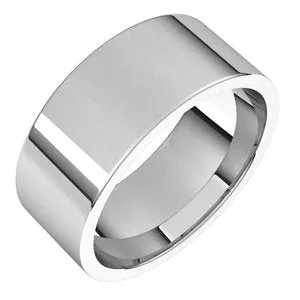 Sterling Silver 8 mm Flat Comfort Fit Light Band Size 10