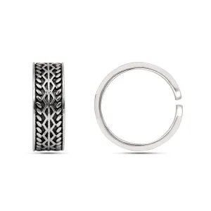 Sterling Silver Adjustable Plain Laurel Crown Toe Ring