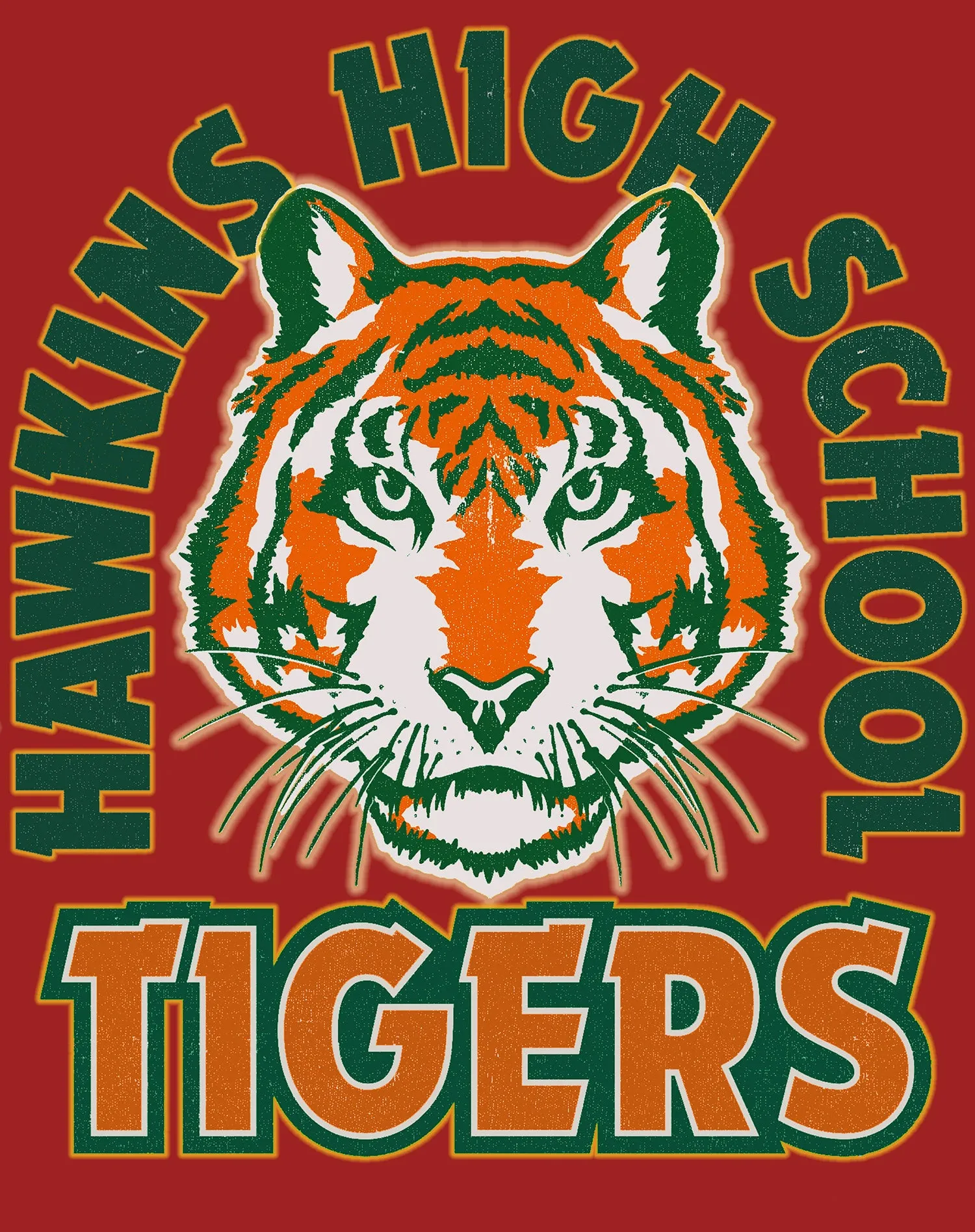Stranger Things Hawkins High Tigers Stare Men's T-Shirt